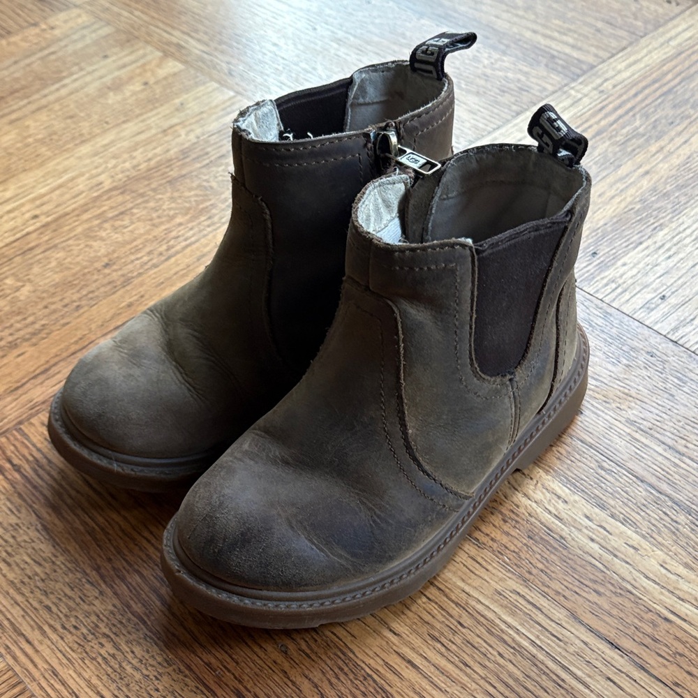 UGG Kids Dark Brown Ankle Boots